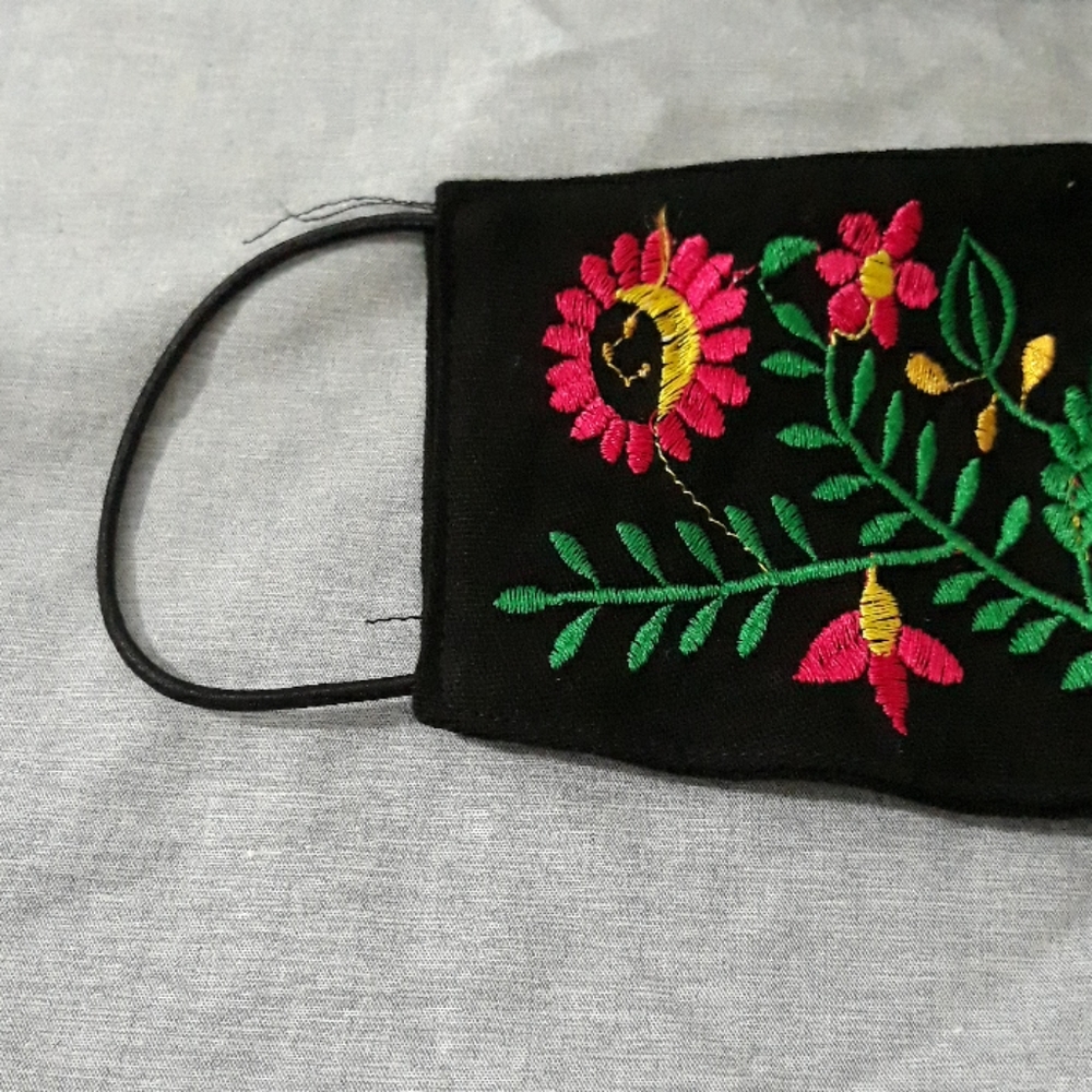 Mexican Style Cotton Face Mask - Picture 3 of 3